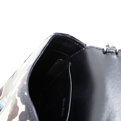 Miu Miu Camouflage Crystal Pochette Phone Case Shoulder Bag green WS20758
