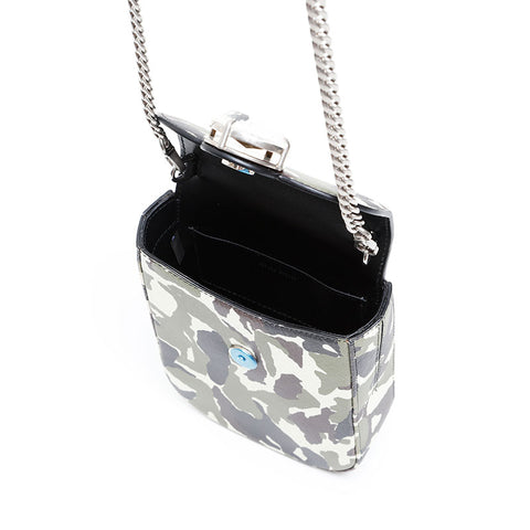 Miu Miu Camouflage Crystal Pochette Phone Case Shoulder Bag green WS20758