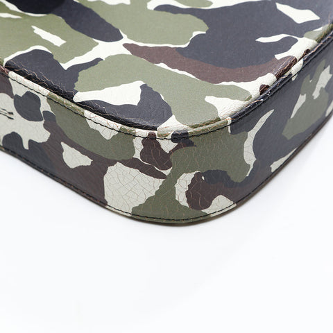Miu Miu Camouflage Crystal Pochette Phone Case Shoulder Bag green WS20758