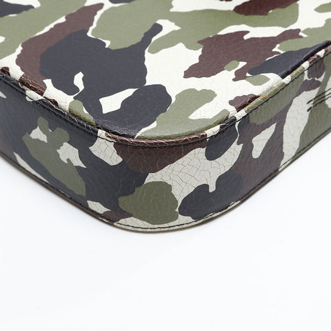 Miu Miu Camouflage Crystal Pochette Phone Case Shoulder Bag green WS20758