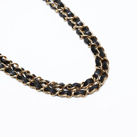 CHANEL No. 16 2012 COCO Mark Lambskin Chain Shoulder Bag black WS20759