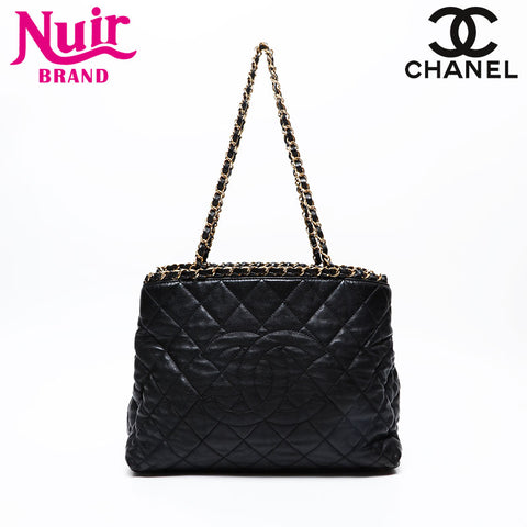 CHANEL No. 16 2012 COCO Mark Lambskin Chain Shoulder Bag black WS20759