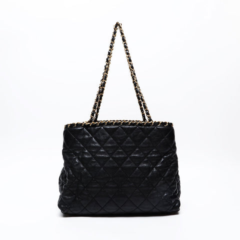 CHANEL No. 16 2012 COCO Mark Lambskin Chain Shoulder Bag black WS20759