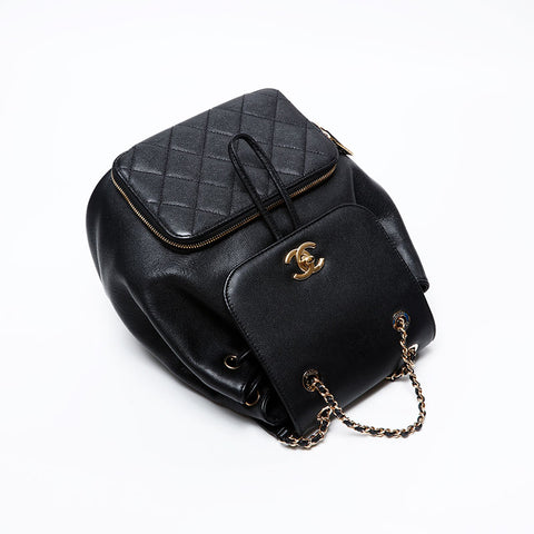 CHANEL 2018年第25系列鱼子酱皮链条迷你背包·背包黑色 WS20760