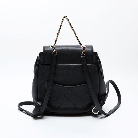 chanel mini backpack 2018 CHANEL 25th series 2018 Caviar Skin Chain Mini Backpack · Daypack bla – NUIR VINTAGE