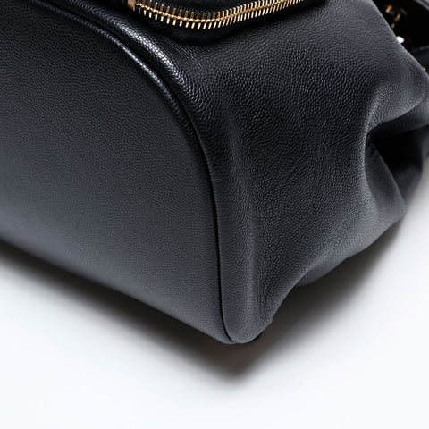 CHANEL 25th series 2018 Caviar Skin Chain Mini Backpack Â· Daypack black WS20760