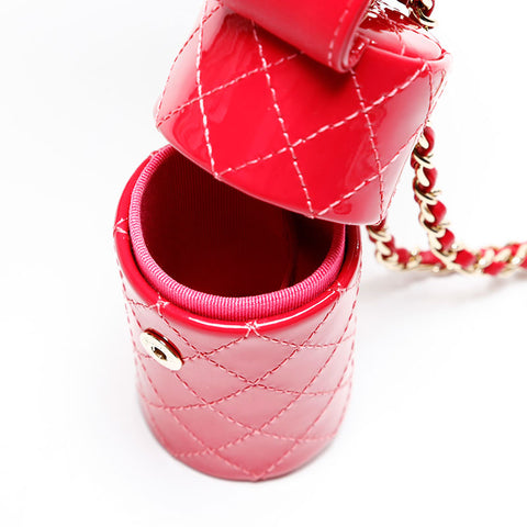 CHANEL 30 Series Lip Case Patent Leather Chain 2020-2021 Shoulder Bag pink WS20761