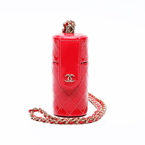 CHANEL 30 Series Lip Case Patent Leather Chain 2020-2021 Shoulder Bag pink WS20761