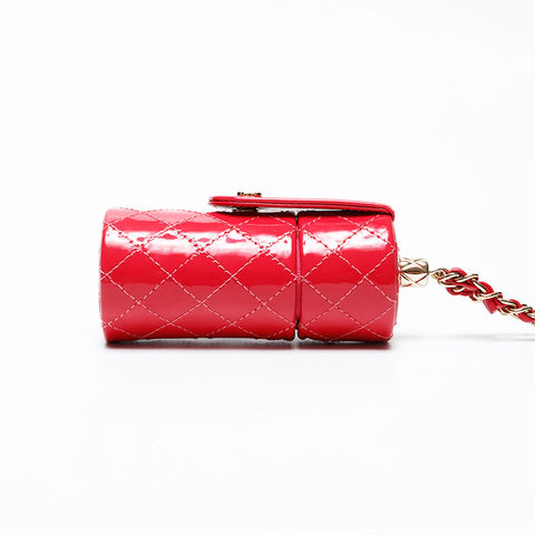 CHANEL 30 Series Lip Case Patent Leather Chain 2020-2021 Shoulder Bag pink WS20761