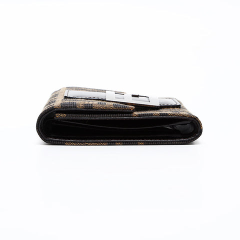 FENDI Zucca Mamma Compact Wallet Tri-fold wallet Brown WS20763