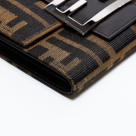 FENDI Zucca Mamma Compact Wallet Tri-fold wallet Brown WS20763