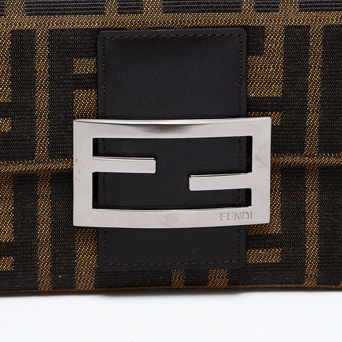 FENDI Zucca Mamma Compact Wallet Tri-fold wallet Brown WS20763