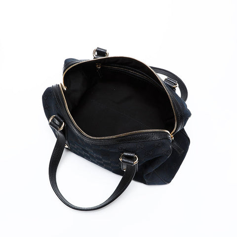 GUCCI GG canvas Boston bag Handbag black WS20764