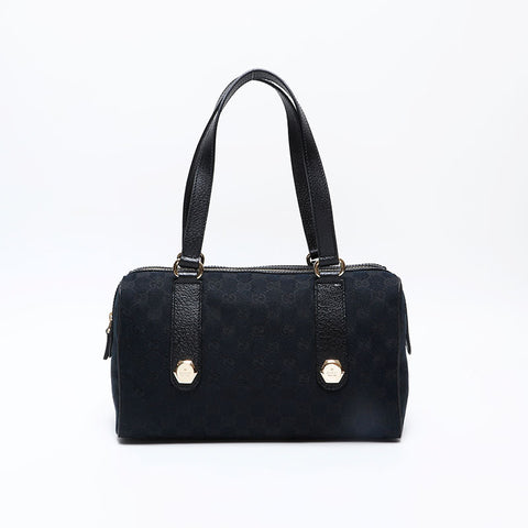 GUCCI GG canvas Boston bag Handbag black WS20764