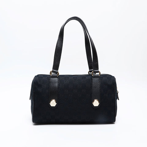 GUCCI GG canvas Boston bag Handbag black WS20764