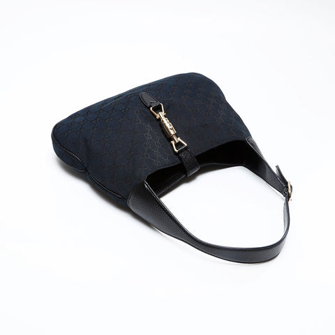 GUCCI GG Canvas Jackie Shoulder Bag black WS20765