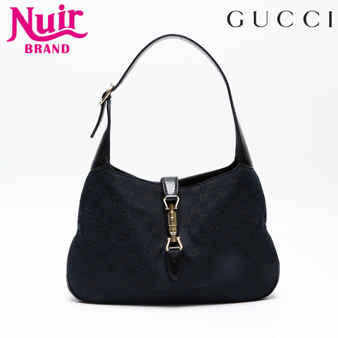 GUCCI GG Canvas Jackie Shoulder Bag black WS20765