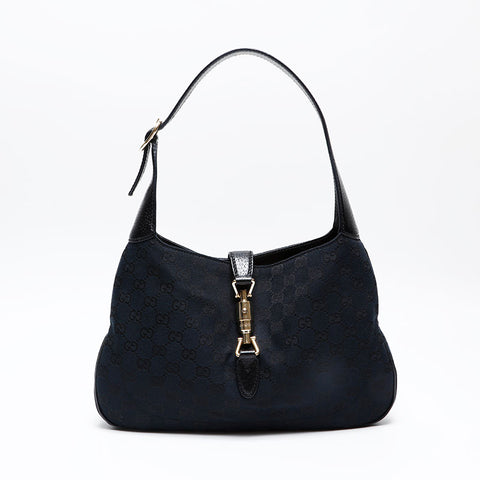 GUCCI GG Canvas Jackie Shoulder Bag black WS20765