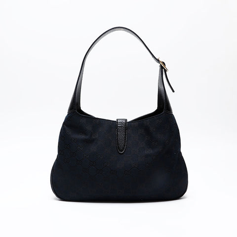 GUCCI GG Canvas Jackie Shoulder Bag black WS20765