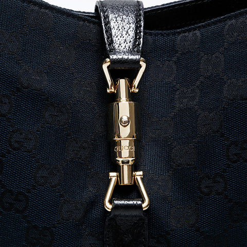 GUCCI GG Canvas Jackie Shoulder Bag black WS20765