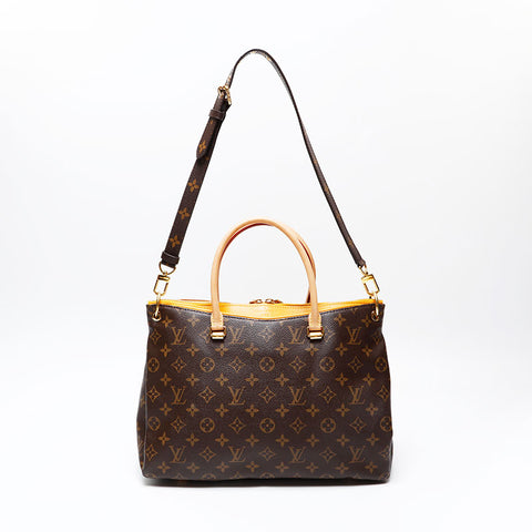 LOUIS VUITTON Monogram Pallas made in 2013 Tote Bag Brown WS20767