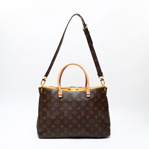 LOUIS VUITTON Monogram Pallas made in 2013 Tote Bag Brown WS20767
