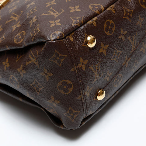 LOUIS VUITTON Monogram Pallas made in 2013 Tote Bag Brown WS20767