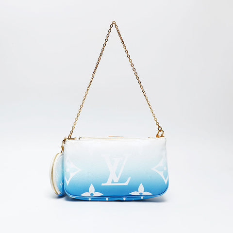 LOUIS VUITTON 2021 Monogram Multi Pochette Accessoires Handbag blue WS20768