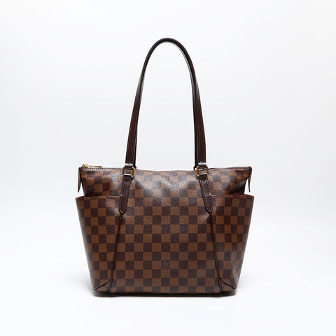 LOUIS VUITTON 2014 Damier Totally MM Shoulder Bag Brown WS20770