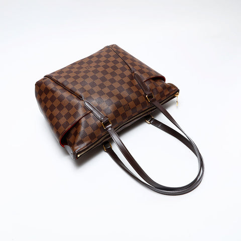 LOUIS VUITTON 2014 Damier Totally MM Shoulder Bag Brown WS20770