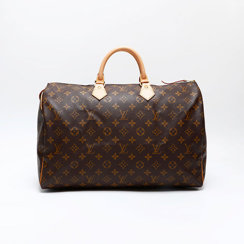 LOUIS VUITTON 1998 Monogram Speedy 40 Handbag Brown WS20778
