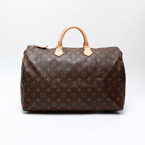 LOUIS VUITTON 1998 Monogram Speedy 40 Handbag Brown WS20778