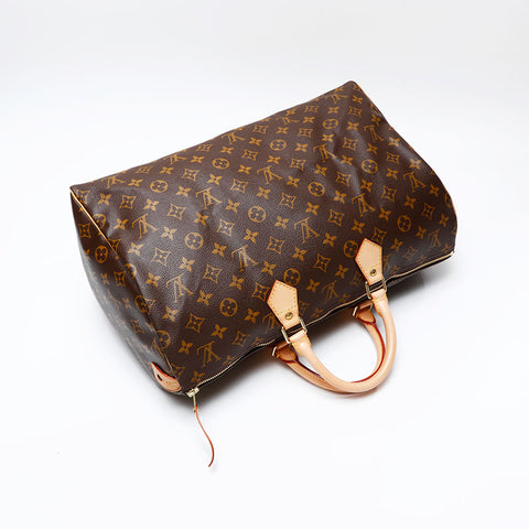 LOUIS VUITTON 1998 Monogram Speedy 40 Handbag Brown WS20778