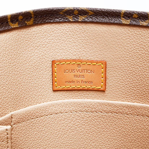 LOUIS VUITTON 2003 Monogram Sac Plat Handbag Brown WS20781