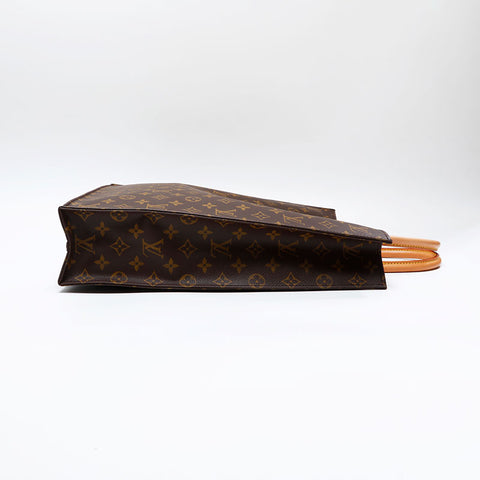 LOUIS VUITTON 2003 Monogram Sac Plat Handbag Brown WS20781