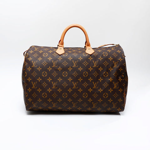 LOUIS VUITTON 1994 Monogram Speedy 40 Handbag Brown WS20786