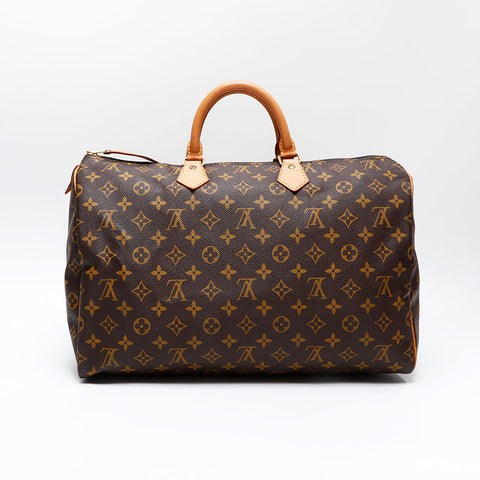 LOUIS VUITTON 1994 Monogram Speedy 40 Handbag Brown WS20786
