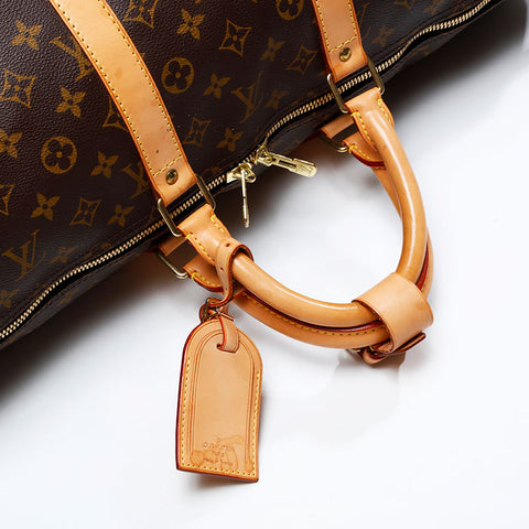 LOUIS VUITTON 2003 Monogram Keepall 55 Boston bag Brown WS20787