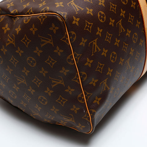 LOUIS VUITTON 2003 Monogram Keepall 55 Boston bag Brown WS20787