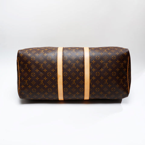LOUIS VUITTON 2003 Monogram Keepall 55 Boston bag Brown WS20787
