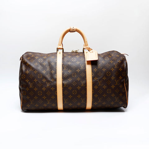 LOUIS VUITTON 1997 Monogram Keepall 50 Boston bag Brown WS20788