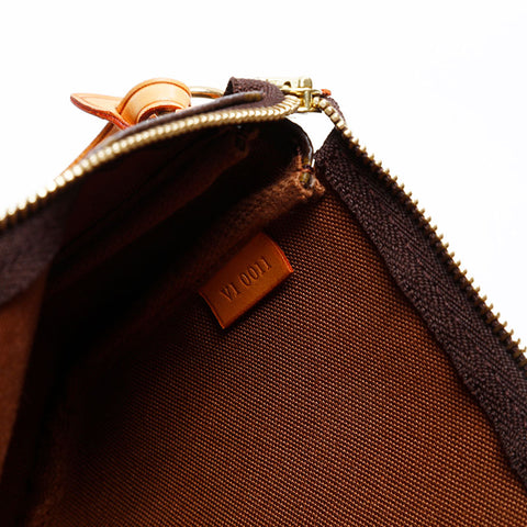 LOUIS VUITTON 2001 Monogram Pochette Accessoires Handbag Brown WS20790