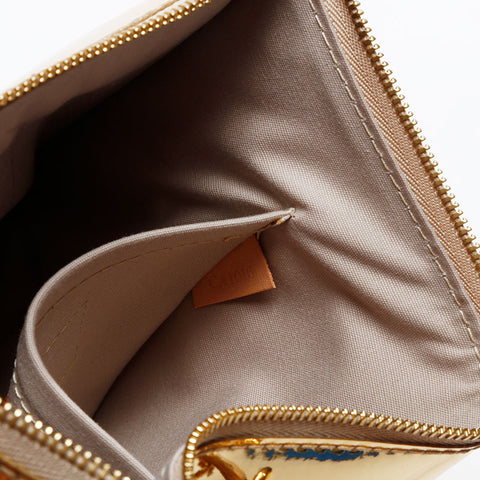 LOUIS VUITTON 2006 Miroir Pochette Plat Gold Handbag gold WS20793