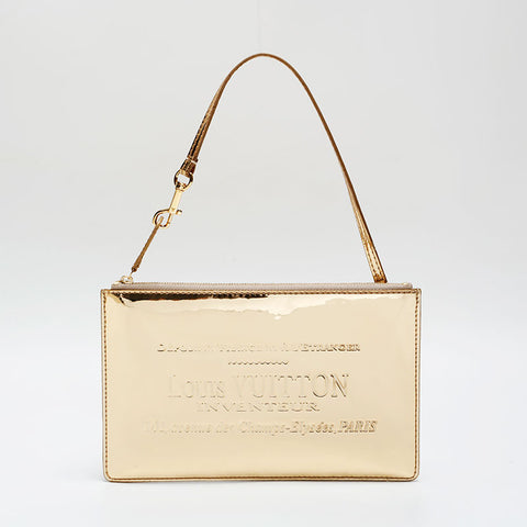 LOUIS VUITTON 2006 Miroir Pochette Plat Gold Handbag gold WS20793