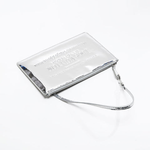LOUIS VUITTON 2006 Miroir Pochette Plat Silver Handbag Silver WS20794