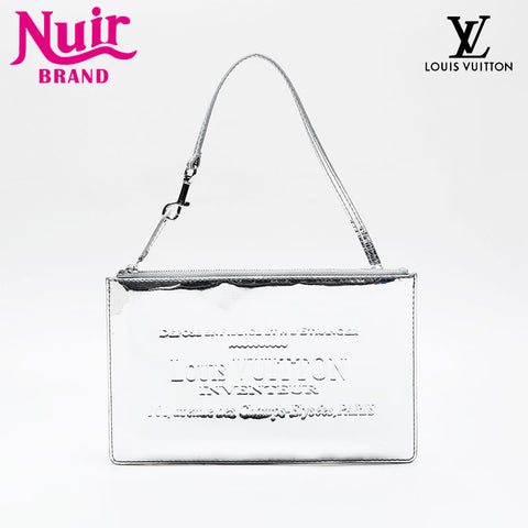 LOUIS VUITTON 2006 Miroir Pochette Plat Silver Handbag Silver WS20794