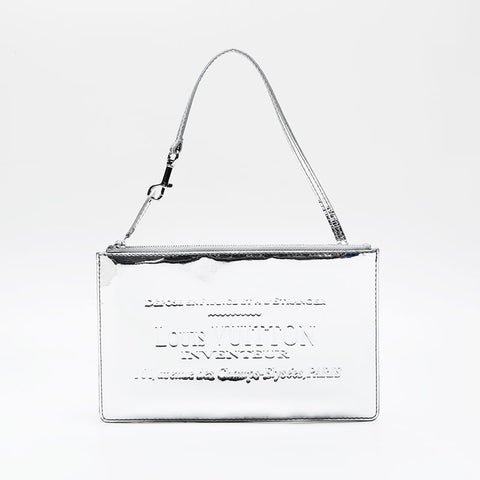 LOUIS VUITTON 2006 Miroir Pochette Plat Silver Handbag Silver WS20794