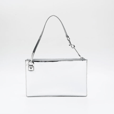 LOUIS VUITTON 2006 Miroir Pochette Plat Silver Handbag Silver WS20794