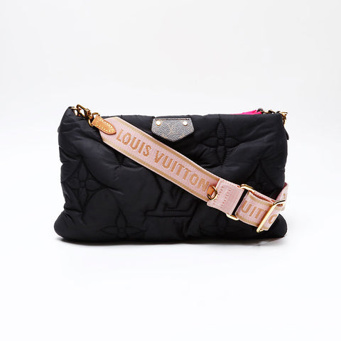 LOUIS VUITTON Maxi Multi Pochette Accessoires Shoulder Bag Black x pink WS20795