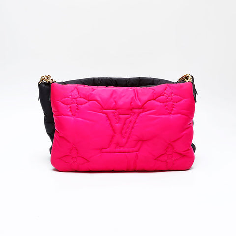 LOUIS VUITTON Maxi Multi Pochette Accessoires Shoulder Bag Black x pink WS20795